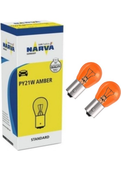 12V 93 21W Yakın Tırnak Sarı (Amber) Tek Filamentli Ampül 2 Adet