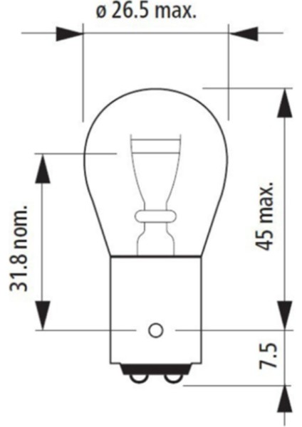 12V 93 21W Tek Filamentli Sinyal ve Stop Ampulü 10 Adet modelleri