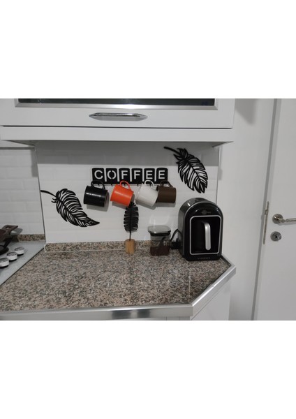 Dekoratif Coffee Yazılı Mutfak Dekorasyon Fincan ve Kupa Askılığı fiyatları