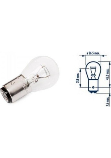 12V 1016 Dipsiz 21/5W Ampul 2 Adet fırsatları