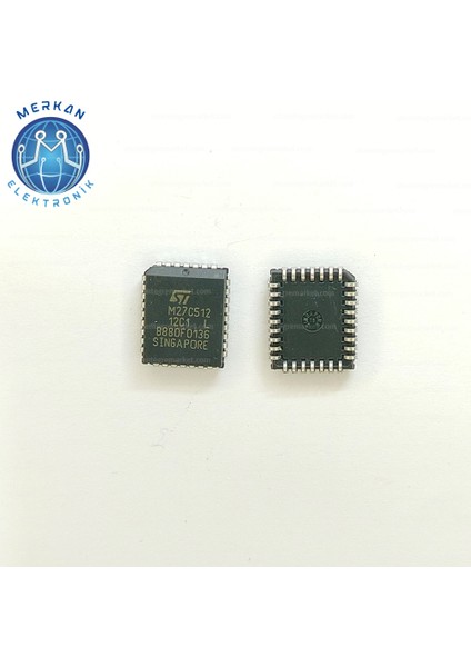 M27C512 (Plcc-32) Eprom M27C512-12C1ORİJİNAL Oto Beyin Tamir Entegreleri Merkan Elektronik
