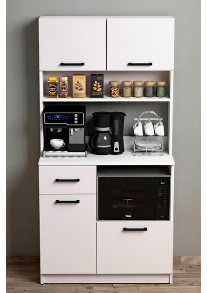 Kahve Köşesi Dolabı Beyaz Mocha Kahve Köşesi, indirimleri