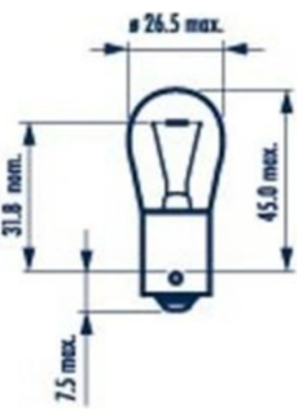 24V 93 21W Yüksek Dayanıklılığa Sahip Tek Filamentli Ampül 10 Adet indirimleri