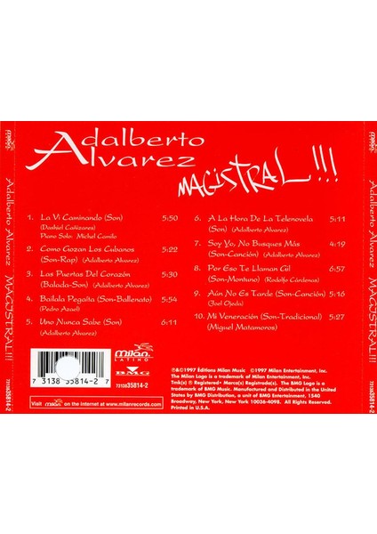 Dikkat CD Adalberto Alvarez – Magistral!!! fiyatları