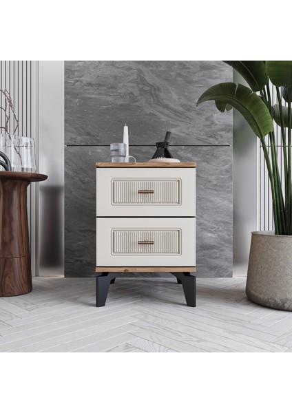 Libra 2 Çekmeceli Komodin Tamamı Mdf (Aytaşı)