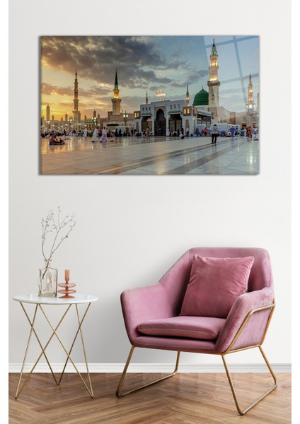 Mescid-I Nebevi Hz. Muhammed'in Kabri Cam Tablo, Dini Islami, Dayanıklı Kırılmaz Cam, Hediyelik fiyatları