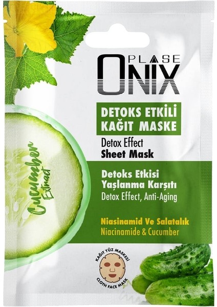 Onıx Detoks Kağıt Yüz Maskesi 20 ml (Cucumber)