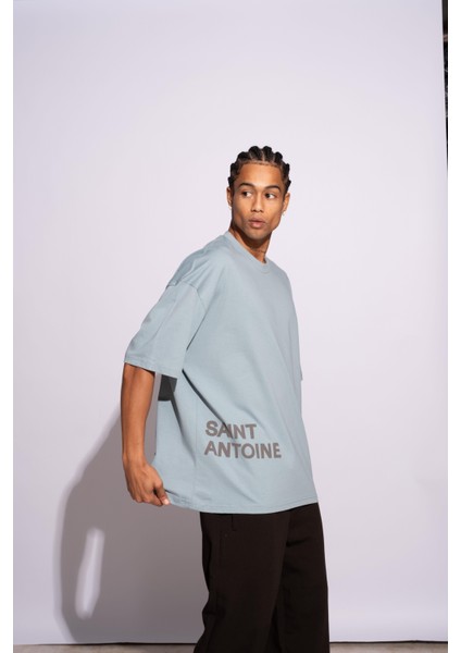 Erkek Oversize T-Shirt Saint Antoinne Mavi indirimleri