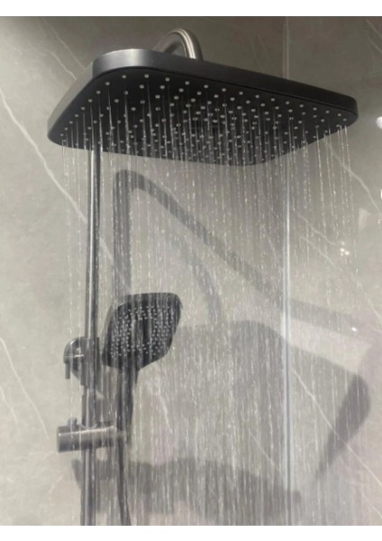 Digital Isı Göstergeli Piyano Duş Seti Antrasit fiyatları