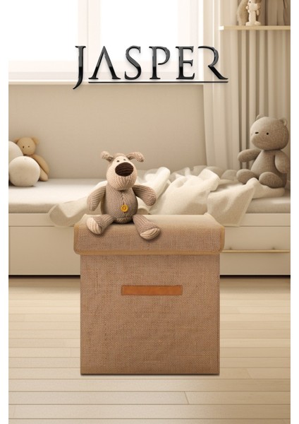 Krem Çocuk Odası Oyuncak & Eşya Düzenleyici Katlanabilir Kulplu Kutu Hurç modelleri