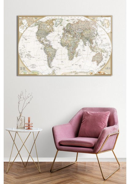 Eski Detaylı Dünya Haritası Cam Tablo, Darbelere Dayanıklı Kırılmaz Cam, Hediyelik fiyatları