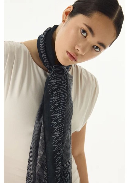Aria Çizgi Desen Gri Pamuklu Şal fiyatları