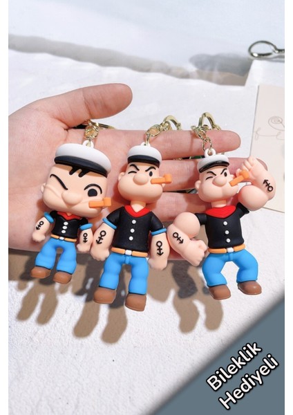 3'lü Temel Reis Karakter 3D Silikon Anahtarlık