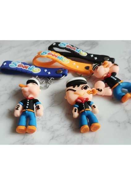 3'lü Temel Reis Karakter 3D Silikon Anahtarlık fiyatları