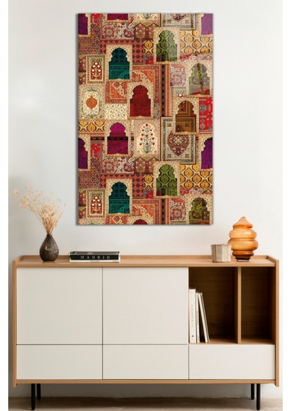 Rengarenk Islami Motif Cam Tablo, Darbelere Dayanıklı Kırılmaz Cam, Hediyelik