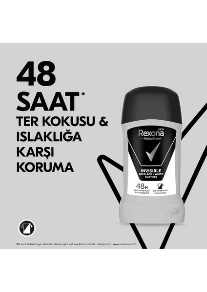Men Motionsense Erkek Stick Deodorant Invisible On Black White Clothes 50 ml modelleri