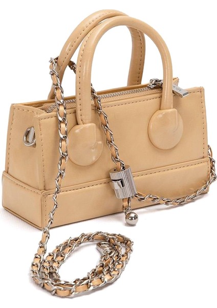 930397 Ayarlanabilir Kilit Detaylı Kadın El Çantası Sarı