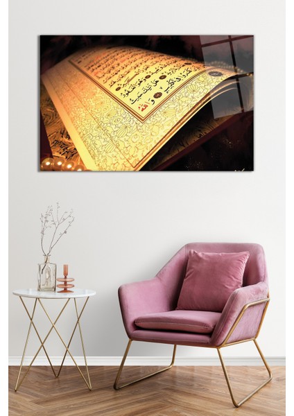 Kuran-I Kerim Ayet Dini Islami Cam Tablo, Darbelere Dayanıklı Kırılmaz Cam, Hediyelik fiyatları
