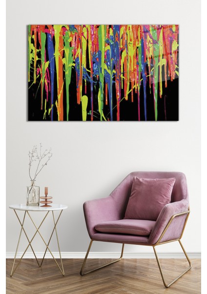 Siyah Zemin Üzeri Renkli Boyalar Cam Tablo, Darbelere Dayanıklı Kırılmaz Cam, Hediyelik fiyatları