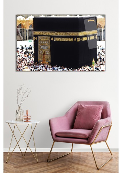 Mescid-I Haram Kabe Dini Islami Cam Tablo, Darbelere Dayanıklı Kırılmaz Cam, Hediyelik fiyatları