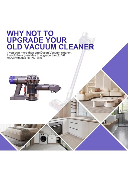 Dysn V6 DC58 DC59 DC61 DC62 DC74 Motor Arka Kapak Hepa Filtre