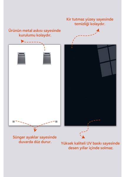 Maviden Beyaza Geçiş Cam Tablo, Darbelere Dayanıklı Kırılmaz Cam, Hediyelik modelleri