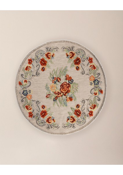 Loubressac Daire Halı - Koyu Bej/Kahverengi - 160x160 cm