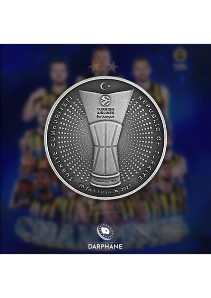 Fenerbahçe Beko 2025 Turkish Airlines Euroleague Şampiyonluk Gümüş Hatıra Parası fiyatları