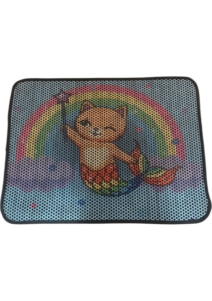 Xxl Büyük Boy 80CM x 60CM Kedi Tuvalet Kabı Önü Kum Toplayıcı Elekli Kedi Halısı Paspası Dekor