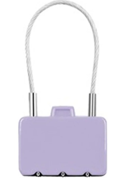 Şifreli Valiz Kilidi - Seyahat Bavul Kilidi - Çanta Kilidi - Asma Kilit - Şifreli Seyahat Kilidi - Lila -