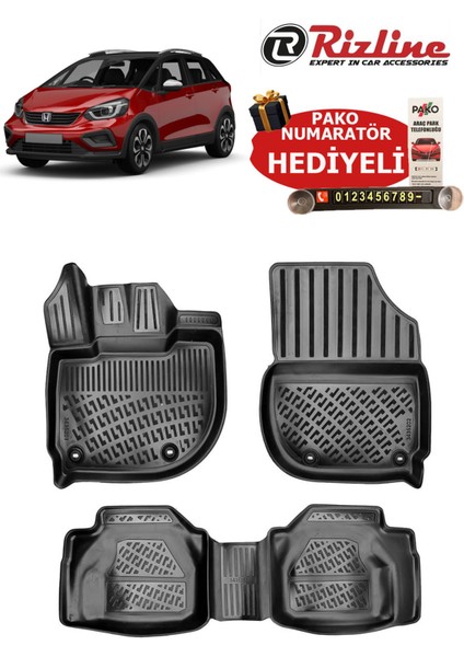 Honda Jazz 2020-2025 Arası Havuzlu Paspas