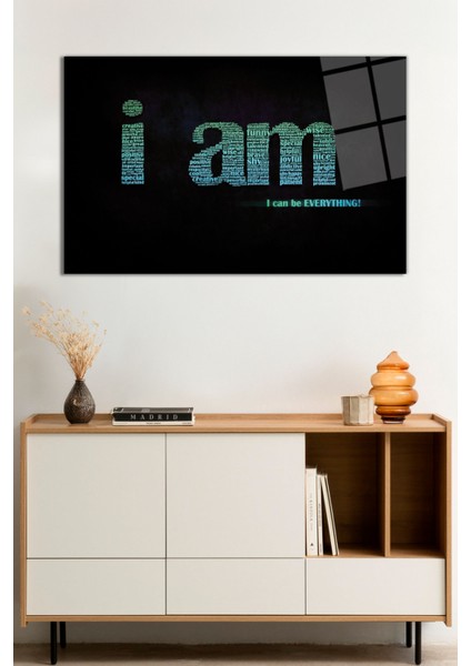 Özgüven Motivasyon Verici Yazı Cam Tablo, Darbelere Dayanıklı Kırılmaz Cam, Hediyelik