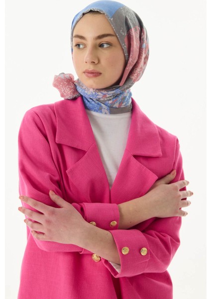 Faylinn Sarmaşık Desen Pudra-Gri Pamuklu Şal fiyatları