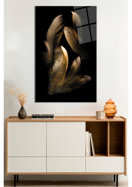 Kahverengi Tüyler Soyut Cam Tablo, Darbelere Dayanıklı Kırılmaz Cam, Hediyelik