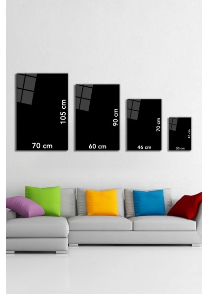 Beyaz Atlar Portresi Geometrik Desenli Cam Tablo, Darbelere Dayanıklı Kırılmaz Cam, Hediyelik modelleri