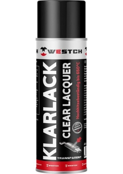 Şeffaf Sıcaklık Dayanımlı Vernik 500 ml – Metal, Egzoz, Sobaya Uygun Koruyucu Vernik