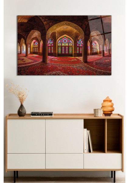 Iran Camii Dini Islami Cam Tablo, Darbelere Dayanıklı Kırılmaz Cam, Hediyelik
