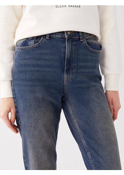 Lcw Vision Indigo Mom Fit Kadın Jean Pantolon modelleri