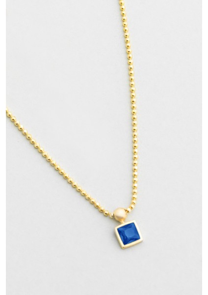 Minimal Renkler 18 Ayar Sarı Altın Kaplama 45 cm Gümüş Tektaş Kolye indirimleri