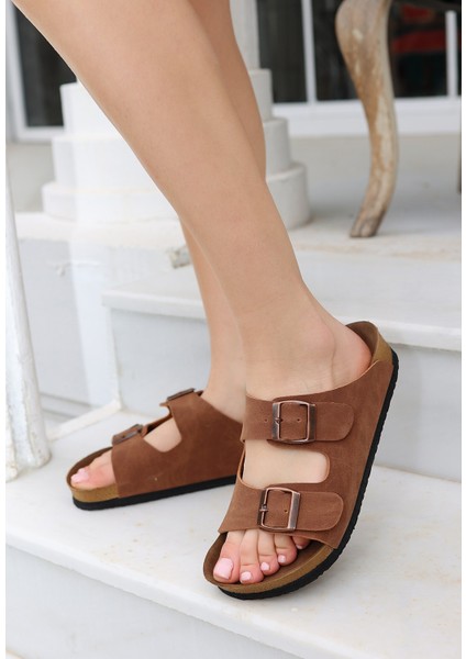 M&s Wearstep Rıno Taba Nubuk Terlik