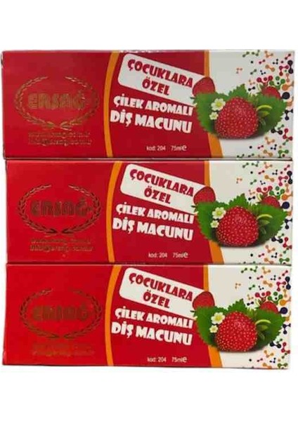 Çilekli Diş Macunu 75 ml 3ADET