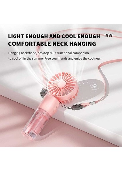 Mini Fan Şarjlı El Fanı Su Püskürtmeli Boyun Askılı Mini Klima Fan Vantilatör USB Sarjlı Buzlu Fan indirimleri