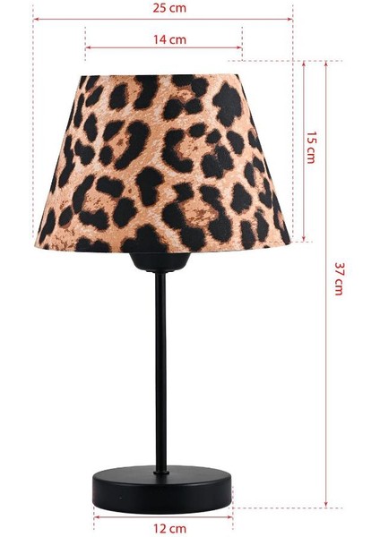 Leopar Desenli Pasta Avize ve Siyah Metal Ayaklı Abajur Seti Yatak Odası Sarkıt fiyatları