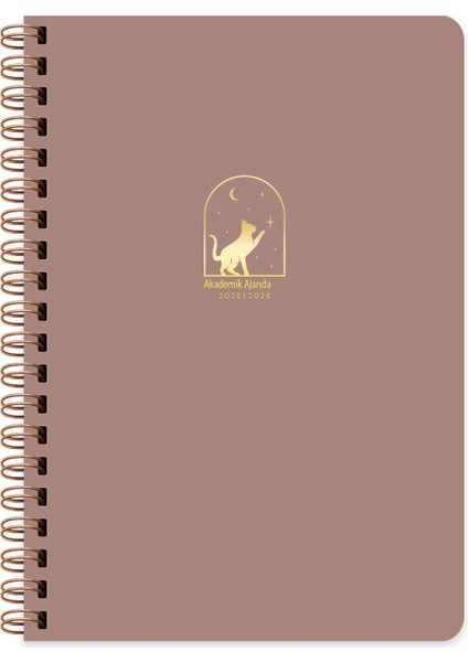Keskin 17*24 Spiralli Akademik Ajanda - Mocha