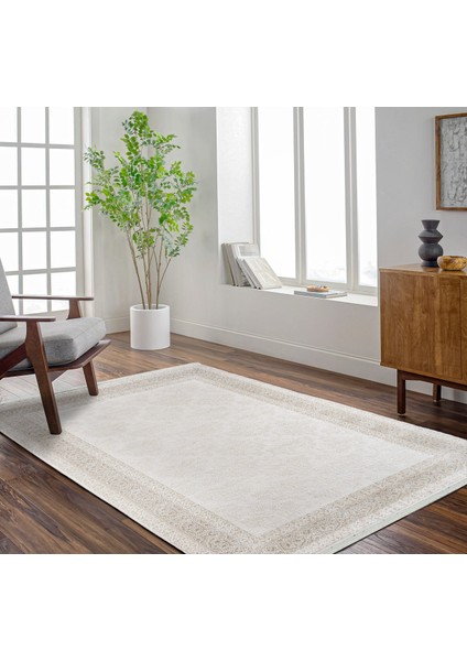 Bej Geometrik Etnik Modern Desenli Pamuk Makinada Yıkanabilir Hav Toz Vermez Leke Tutmayan Kaymaz Taban Dijital Makine Baskı Salon Yolluk Mutfak Halı fiyatları