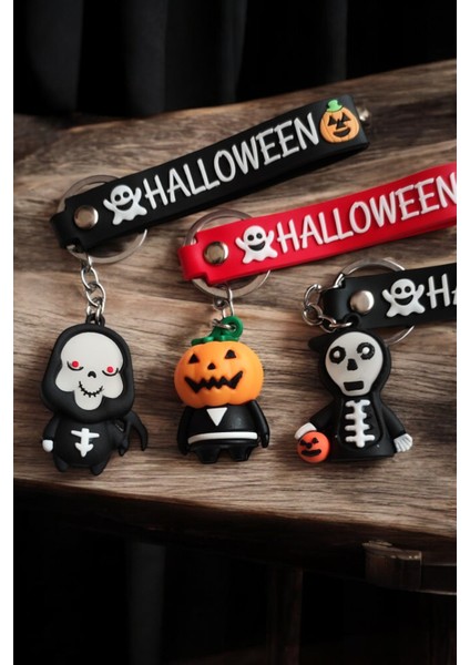 Hallowen Temalı 3D Silikon Anahtarlık ve Çanta Aksesuarı 3 Adet fiyatları