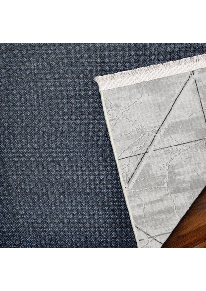 Gri Geometrik Etnik Modern Desenli Pamuk Makinada Yıkanabilir Hav Toz Vermez Leke Tutmayan Kaymaz Taban Dijital Makine Baskı Salon Yolluk Mutfak Halı modelleri