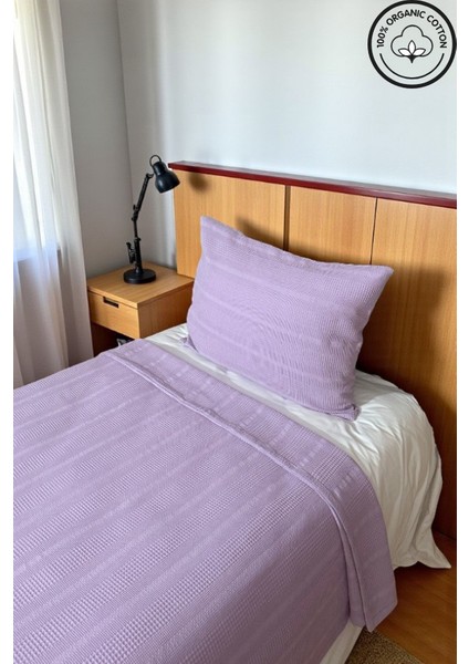 %100 Pamuk Tek Kişilik Bordürlü Pike Takımı (1ADET Pike 1ADET Yastık Kılıfı), Terletmeyen, Şık Tasarım indirimleri