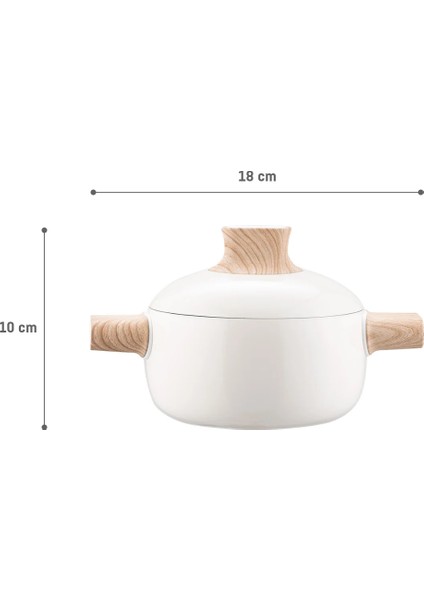 Manon Tencere - Beyaz - 18 cm
