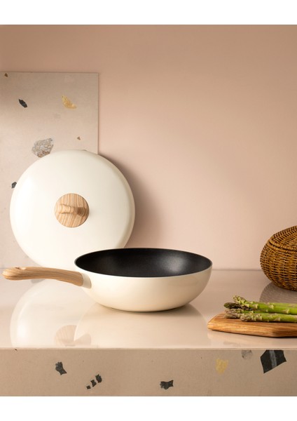 Manon Wok Tava - Beyaz - 30 cm fiyatları